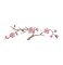 5.75 inch Pink Cherry Blossom Tree, Embroidered, Iron on Patch